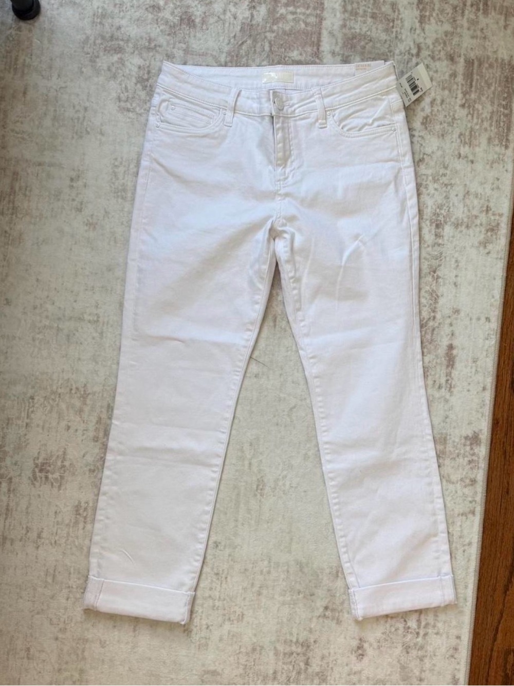 Kut From The Kloth Catherine Boyfriend Jeans in Optic White - Picture 8 of 14